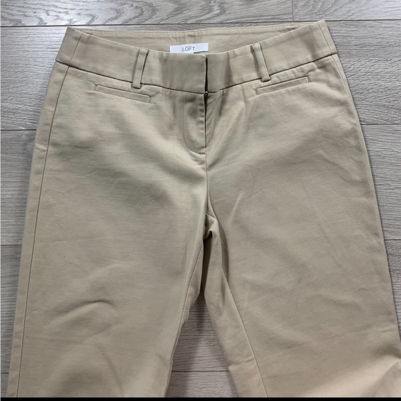 LOFT The Riviera Tan Straight Leg Ankle Career Office Trouser Pants - Picture 5 of 12